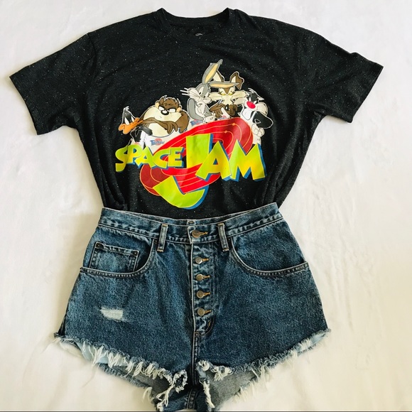 Vintage Tops - Space Jam Graphic Cropped Tee